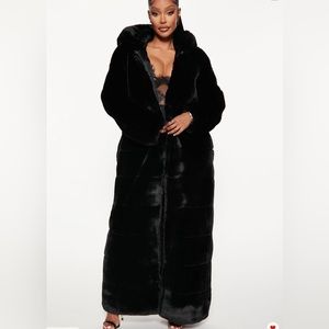 Fashionova faux fur coat Black